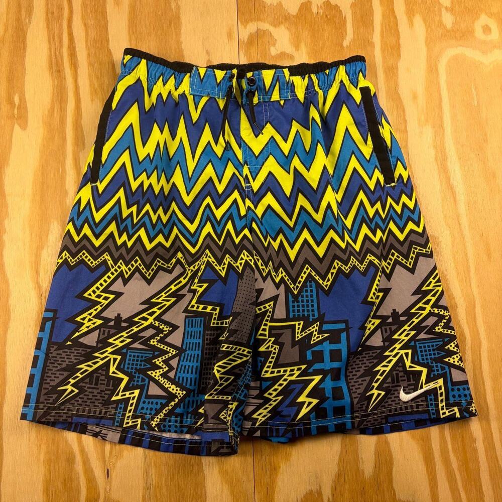 Nike Vintage Multicolor Board Shorts – Vibrant Swim Shorts – Men’s XL